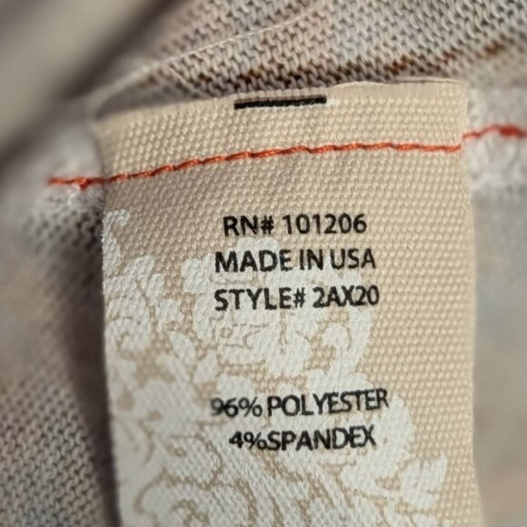 Soft Surroundings XL Paisley Print Long Sleeve Top Rust/Orange Polyester/Spandex - Picture 14 of 15